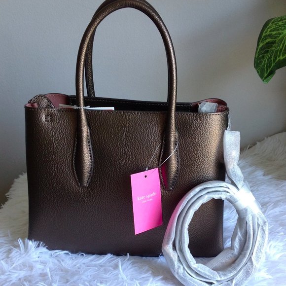 Kate Spade Eva Small Satchel Ash Metallic - Picture 5 of 13